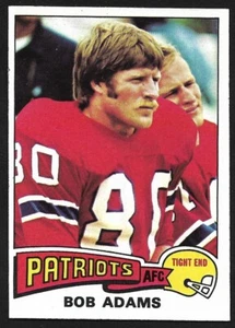 1975 TOPPS FOOTBALL #407 Bob Adams Pacific NEW ENGLAND PATRIOTS EX A - Bild 1 von 2