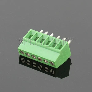 6 poles/6 Pin 2.54mm 0.1'' PCB Universal Screw Terminal Block Connector - Picture 1 of 3