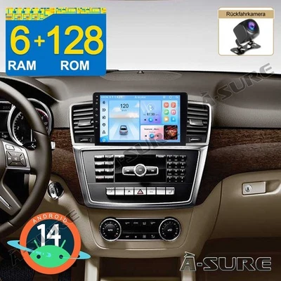 Mit Kam Android 14 Autoradio 6+128G Navi Carplay für Mercedes-Benz M-Klasse W166 - Bild 1 von 4
