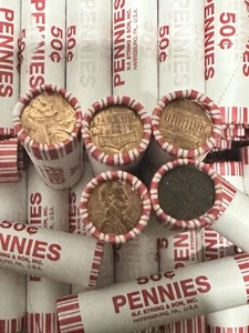 Penny zirkulierte Rollen OBW, mögliche Fehler in Rollen, Monticello & Schild Pennies - Bild 1 von 8