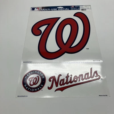 New! Washington Nationals MLB 3 Fan Pack Multi Use Decals by Wincraft- USA 🇺🇸 - Image 1 of 4