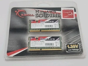 (2)  G. SKILL 8 GB SO-DIMM 1600 MHz PC3-12800 DDR3L Memory (F3-1600C11D-16GRSL) - Picture 1 of 5