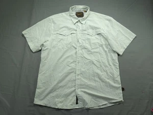 Howler Brothers Shirt Mens Large Green Snap Open Tech Country Striped - Picture 1 of 7