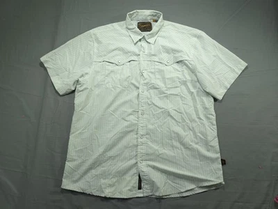 Howler Brothers Shirt Mens Large Green Snap Open Tech Country Striped - Image 1 of 4