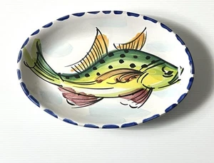Hand-Painted Al Mare Ceramic Dish by Vietri Made in Italy - Picture 1 of 6