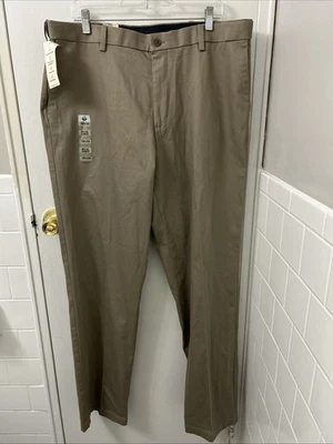 Dockers Signature Khaki Pants Mens 38x36 Tan Lux Cotton Stretch Flex Comfort - Image 1 of 4