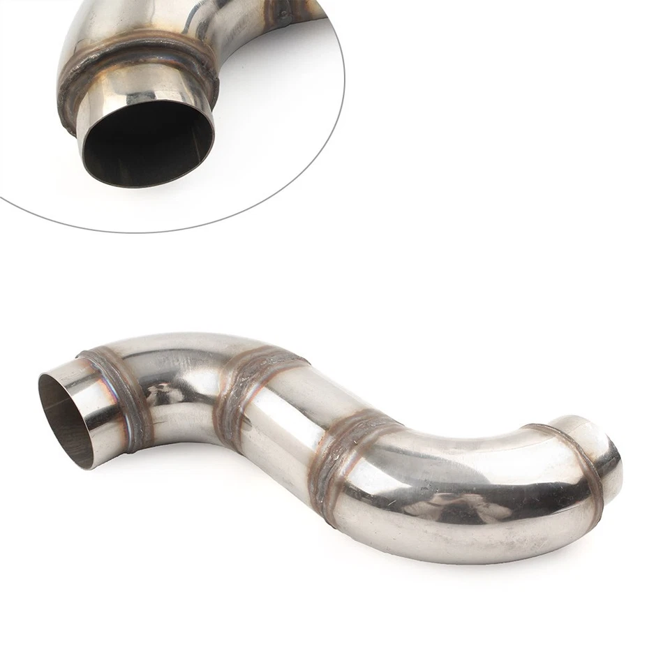 Motorcycle Bike Cleaner Pod Inlet Intake Stainless Steel Elbow Interface w/Clips - Imagem 1 de 4