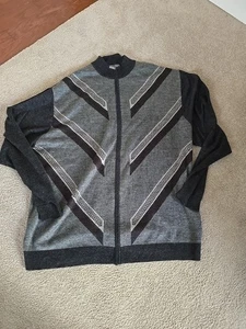 Venizzi Strickjacke Pullover mit Reißverschluss schwarz und grau Größe 4XL - Bild 1 von 5