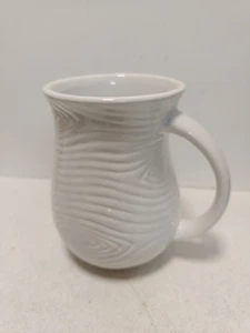 Taza Temp-tations 20 Aniversario Blanco Grano Madera Repujado 20oz Taza Café Té - Imagen 1 de 8