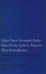 Über Formalismus : Diskussion e. ästhet. Begriffs. [Von] Elder Olson [u.a.] [Aus - Picture 1 of 1