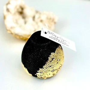 Organic Black Gold Leaf Candle - Honeysuckle Mint Fusion - Picture 1 of 6