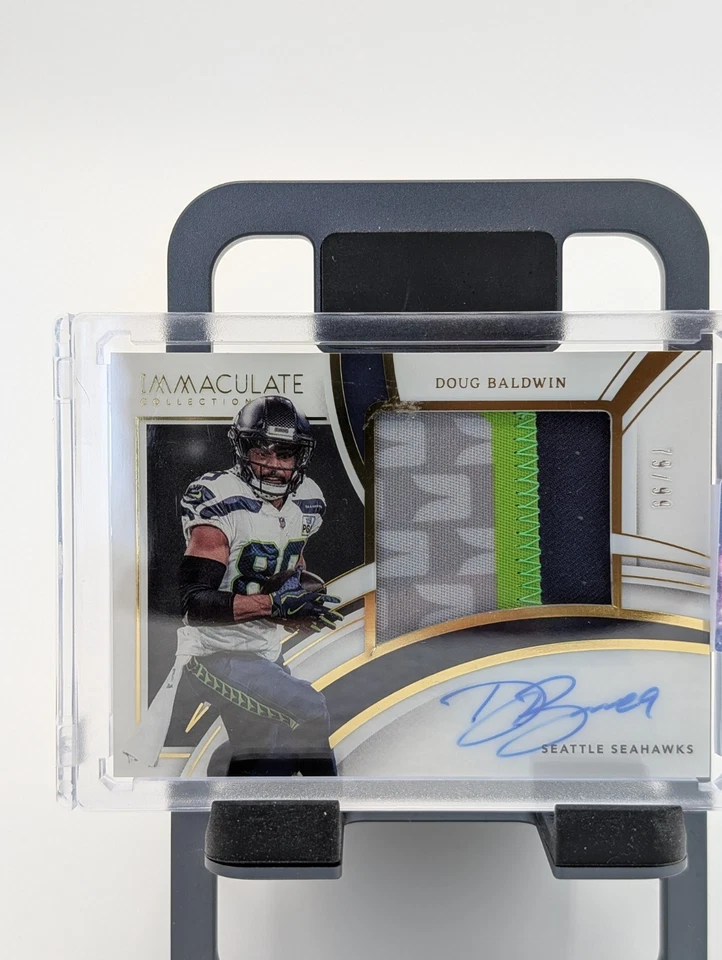 2023 Immaculate Doug Baldwin Premium Patch On Card Auto /99 - Image 1 of 2
