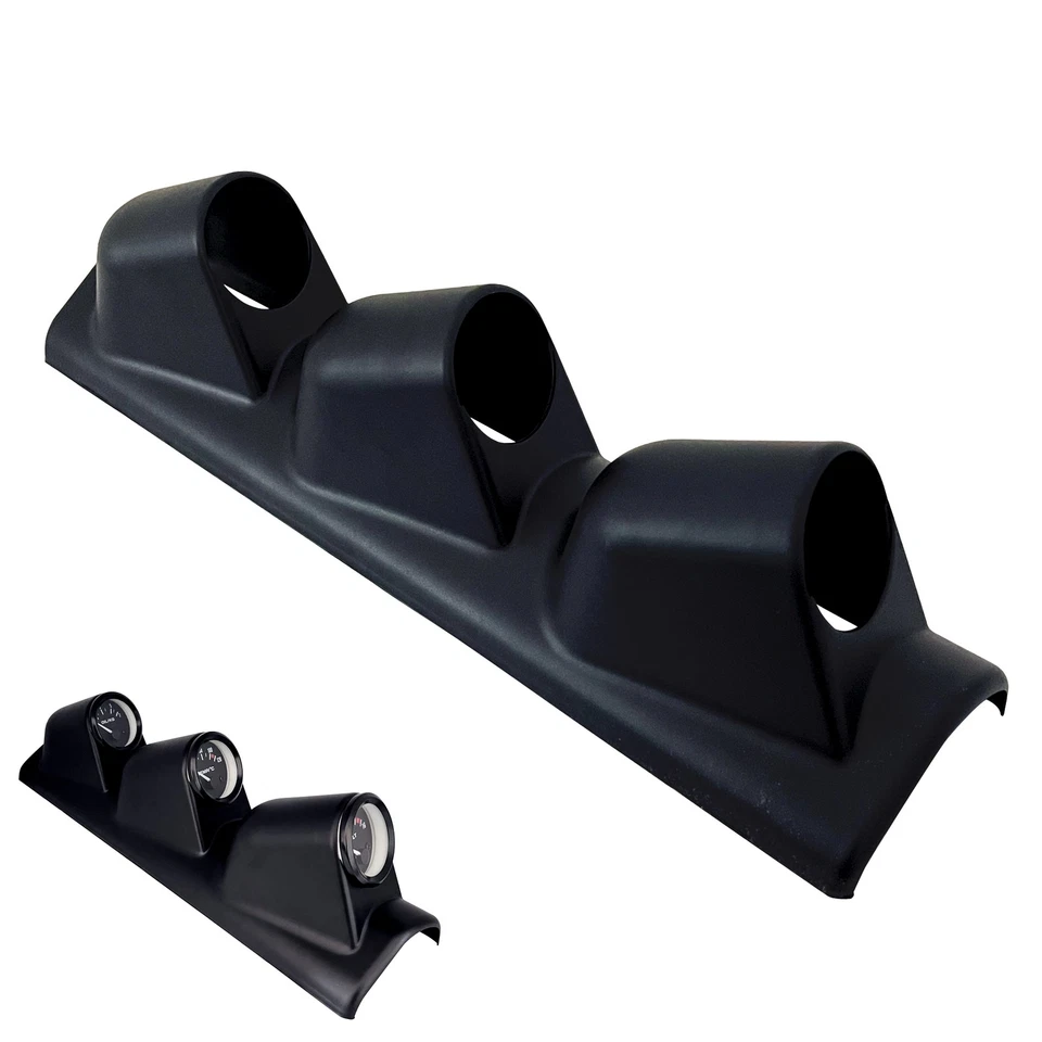 2" 52mm Universal Coche Pilar 3 Agujeros Triple Calibre Medidor Montaje Soporte Pod Negro Foto 1 de 4