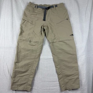 North Face Pants Mens XL Khaki Zip Off Hiking Outdoor Paramount Convertible EUC - Picture 1 of 13
