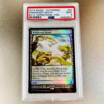 2015 PSA9 MTG Windswept Heath Foil Zendikar Expeditions English Land Card - Image 1 of 2