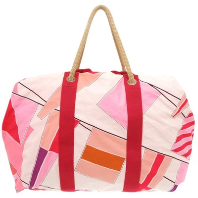 Bolso de Playa Multicolor Algodón Mango Cuerda Hermes Excelente Estado 1210 Foto 1 de 4