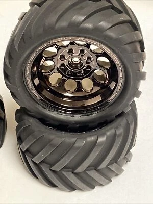 HPI 2 Kompletträder Bullet MT Flux Monstertruck Räder Reifen mit Felgen 12mm - Bild 1 von 2