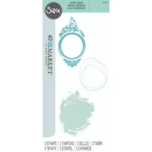 Sizzix Layered Clear Stamps Set 3PK - Artsy Regal Frame (By 49 And Market) 66663 - Imagen 1 de 4