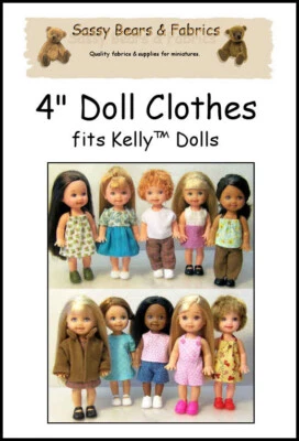 4" Doll Clothes Pattern - Fits 4" Kelly & Friends Dolls - Image 1 of 3