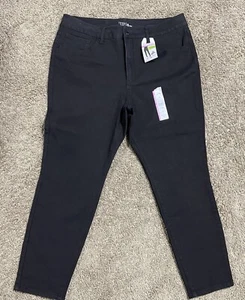 Time And Tru Jeans Womens 20 Black High Rise Skinny Stretch Casual Ladies Pants - Picture 1 of 19
