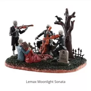 Lemax 83345 Spooky Town Moonlight Sonata Figure Set - Picture 1 of 5