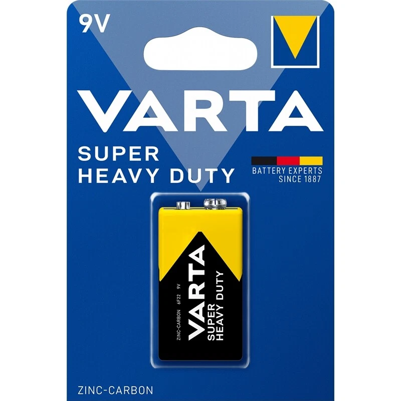 10 x VARTA SUPERLIFE 9V Block 9 Volt-Batterien Zink-Kohle MN1604 6F22 - Bild 1 von 1