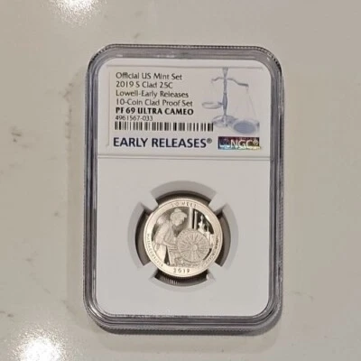 2019 S PF 69 - LOWELL HISTORICAL PARK Quarter 25C - NGC Early Releases ULT CAMEO - Image 1 of 4