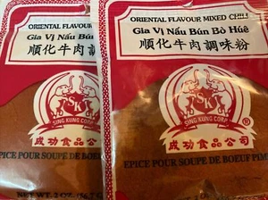 Bun Bo Hue Vietnamese Spice 2 Pack - Oriental Flavor Mixed Chili - Picture 1 of 1