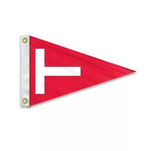Tag Pennant - 12 x 18 pollici - nylon stampato 200D - bordi cuciti - occhiello ottone - Foto 1 di 1