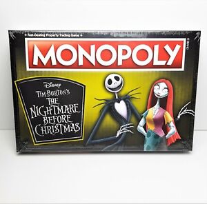 Disney The Nightmare Before Christmas Monopoly Board Game Jack Skellington Sally