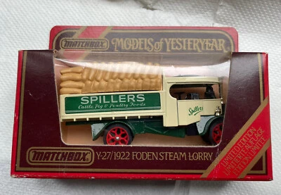 Matchbox Models of Yesteryear Spillers Foden Steam Lorry Y27/1922 1986 Boxed - Image 1 of 3