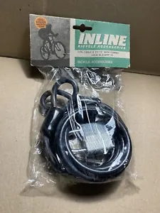 Inline Bicycle Accessories Coil Cable 6’ x5/16” W/ Combo Lock Black - Picture 1 of 2
