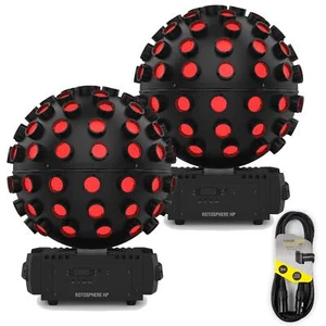 2 x Chauvet DJ Rotosphere HP Quad Colour Sphere Mirror Ball with DMX Cable - Picture 1 of 4