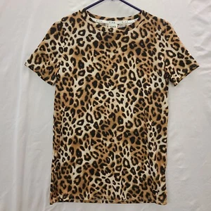 NWT PINK Victoria Secret Sleepwear top Leopard Print Short Sleeve small T shirt - Picture 1 of 6