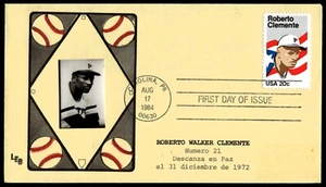 1984 Roberto Walker Clemente FDC LEB Cachet - Picture 1 of 2