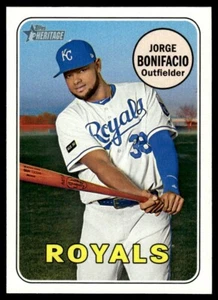 2018 Topps Heritage Baseball Jorge Bonifacio Kansas City Royals #459 SP - Picture 1 of 2