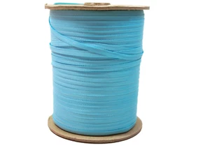 Misty Turquoise Blue Grosgrain Ribbon 1/8" wide x 20 yards, Schiff Nylon, Bn21 - Picture 1 of 3