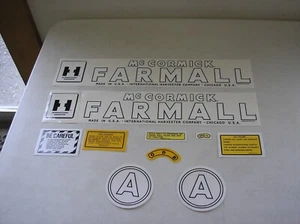 NEW DECAL SET McCORMICK FITS IH FARMALL A TRACTORS 1945-1948  MYLAR /  #0781 - Picture 1 of 2