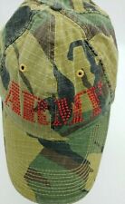 Red Rhinestone Décor Army letters on ranger  Military Fan Outdoor Hat Cap