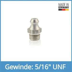 DIN 71412 A (H1) 5/16" UNF Edelstahl V4A Kegelschmiernippel Schmiernippel - Picture 1 of 1
