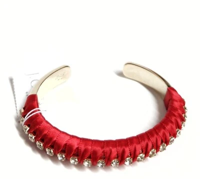 Brazalete J.Crew Factory envuelto en cinta talla mediana grande clásico rojo nuevo con etiquetas Foto 1 de 4