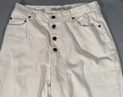 Jeans Merona Feminino 15 Alto Júnior Branco Design Atemporal Vintage Sólido - Imagem 1 de 4
