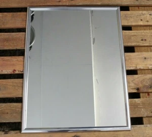 Grande SPECCHIO con Cornice COLORE Argento VINTAGE Design 50x65 Ganci VERT ORIZZ - Foto 1 di 12