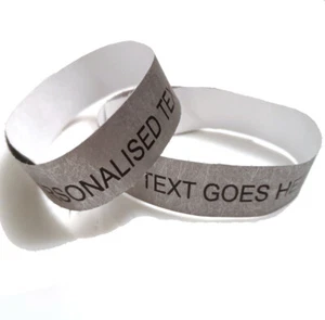 Pulseras de papel personalizadas personalizadas Tyvek fiestas de cumpleaños entrada a eventos - Imagen 1 de 43