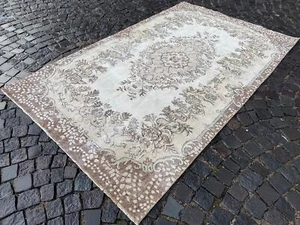 Türkischer Teppich, Handgefertigter Teppich, Wollteppich, Böhmischer Großer Teppich, Vintage Teppich 5,3 x 8,5 Fuß - Bild 1 von 12