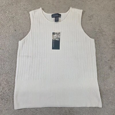 Hillard & Hanson Casual Mujer Suéter Chaleco Blanco Grande Nuevo Foto 1 de 4