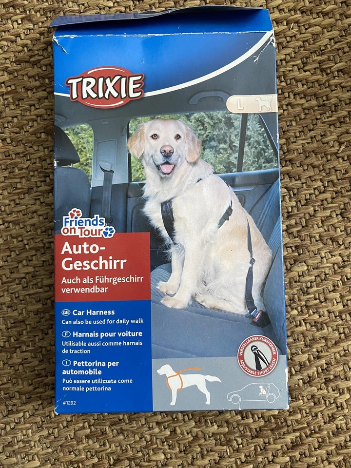 Trixie Coche Perro Arnés Viaje y Caminar y Cinturón de Seguridad Ajustable Seguro Plomo Talla L Foto 1 de 4