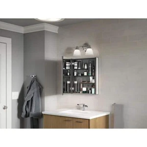 KOHLER Surface-Mount Medicine Cabinet 20"x24" W/Mirror in Dark Anodized Aluminum - Picture 1 of 5