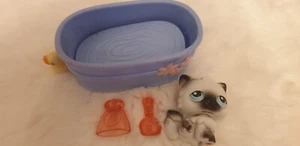 Littlest Pet Shop LPS Perserkatze rar mit Badewanne und Zubehör Sammlung Kitty - Bild 1 von 4