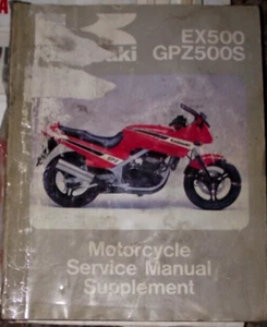 KAWASAKI EX500 / GPZ500S SERVICE MANUAL SUPPLEMENT ( CONTENTS LISTED)... - Picture 1 of 2